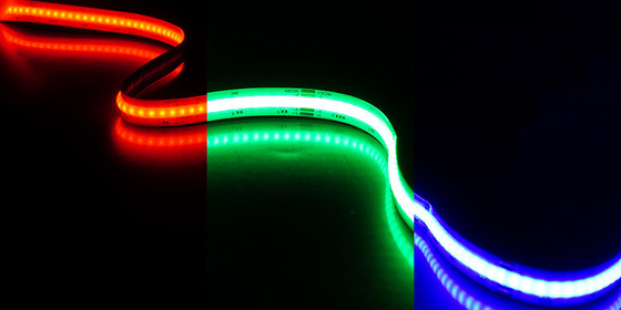 RGB COB LED Strip Light UL Terdaftar 24V Color Changing Multicolor Untuk Pencahayaan Ruang