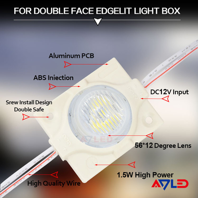 Lampu Modul LED IP67 Sisi Ganda Tepi Menyala Lightbox Dimmable 12 Volt 3030 SMD LED Chip
