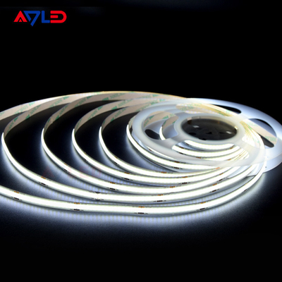 Strip LED COB Tahan Air Tanpa Titik Menghubungkan Pemotongan 12 24 Volt Putih Super Terang