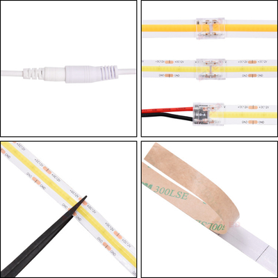 UL Flexible LED Strip Famous Chip 24V Ultra Thin Silicone 10mm PCB board IP20 528 lampu led cob
