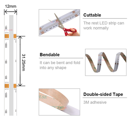 24v Rgbw Led Strip Adresable Warna Densitas Tinggi Super Cerah Berubah Untuk Kamar