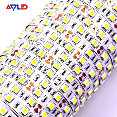 5050 Lampu Strip LED Warna Tunggal Tahan Air Merah Hijau Biru Kuning