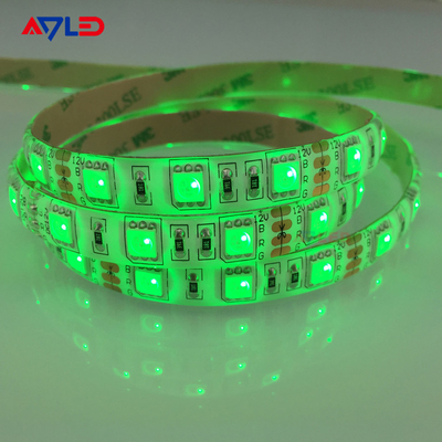 Warna hijau SMD 5050 60LEDs/M LED Strip Lampu untuk furnitur Dekorasi Cerah Tinggi Waterproof