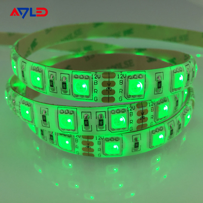 Warna hijau SMD 5050 60LEDs/M LED Strip Lampu untuk furnitur Dekorasi Cerah Tinggi Waterproof