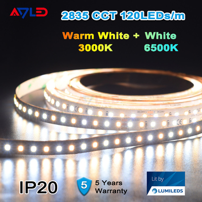 Lampu Strip LED Putih Tunable Dinamis 12V Tahan Air