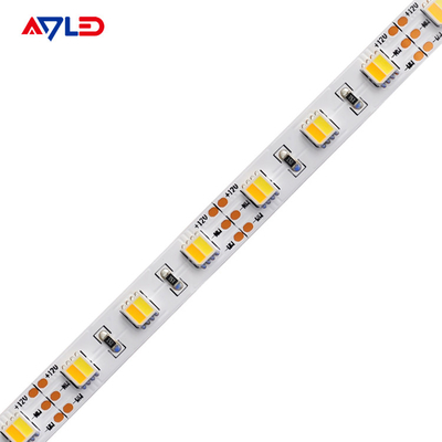 Lampu Strip LED 12 Volt yang Dapat Disesuaikan Warna Ganda 2 In 1 Putih Luar Ruangan Tahan Air 5050 SMD