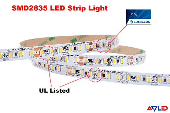 Lampu LED Strip Peredupan Lumen Luar Ruangan Tinggi SMD2835 3000k 4000k 6500k