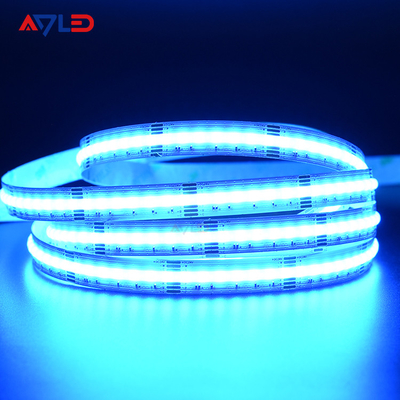 RGB CCT COB LED Strip Lights 24VDC Color Changing Dotless Flexible LED Tape