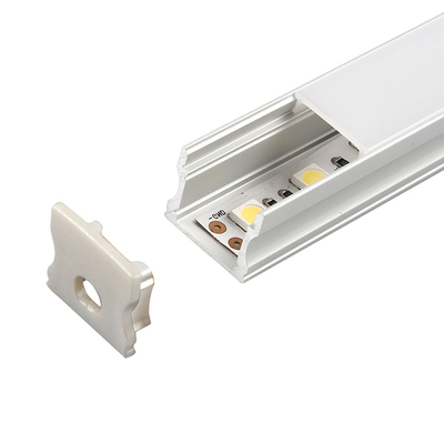 Lampu Profil LED ALU Linear yang dipasang di permukaan dengan Diffuser untuk Strip Led