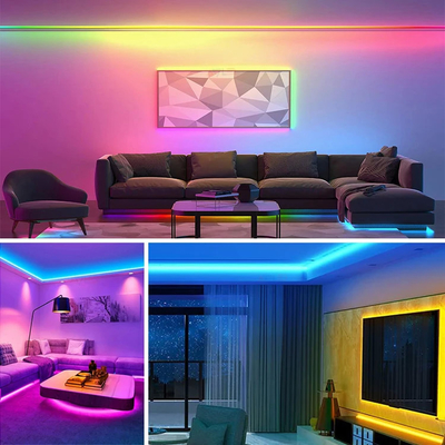 RGB COB LED Strip Light UL Terdaftar 24V Color Changing Multicolor Untuk Pencahayaan Ruang