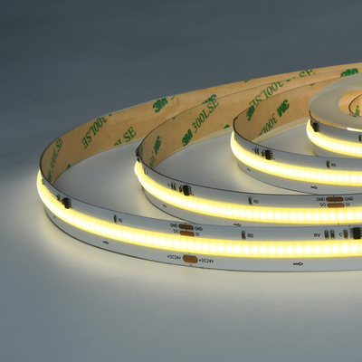 Cahaya strip LED COB digital putih murni 3000K 4000K 6500K 16.4ft 24V lampu pita