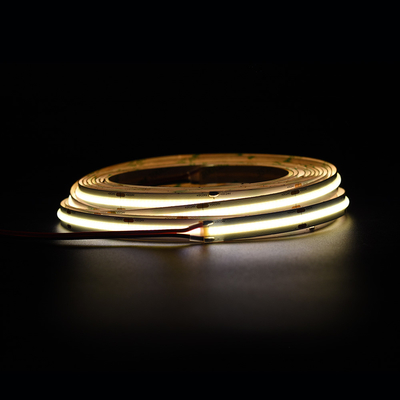 Super terang 528 LED/M COB Led Strip 12V 24V 10MM Spotless kuning COB/FOB Strip Light