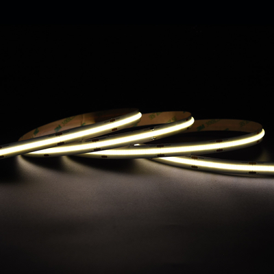 Super terang 528 LED/M COB Led Strip 12V 24V 10MM Spotless kuning COB/FOB Strip Light