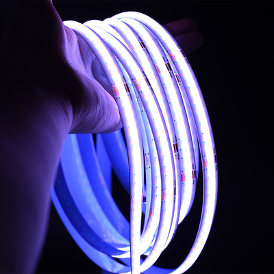 Pencahayaan Sertifikasi UL Amerika 16.4 Ft RGB 3500K IP65 Reel To Reel 576leds High Output COB Tape Light