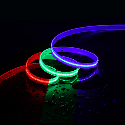 IP20 Rgbw Rgb Cob Led Strip Lampu 12V 24V Pixel Fleksibel Mengembalikan Cob led strip