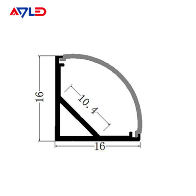 LED Strip Profile Channel Light Diffuser Corner Extrusion Channel LED Aluminium Profile untuk LED Strip