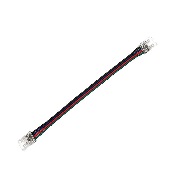 Konektor Strip LED RGB Dengan Kabel 10mm Lebar PCB 4Pin