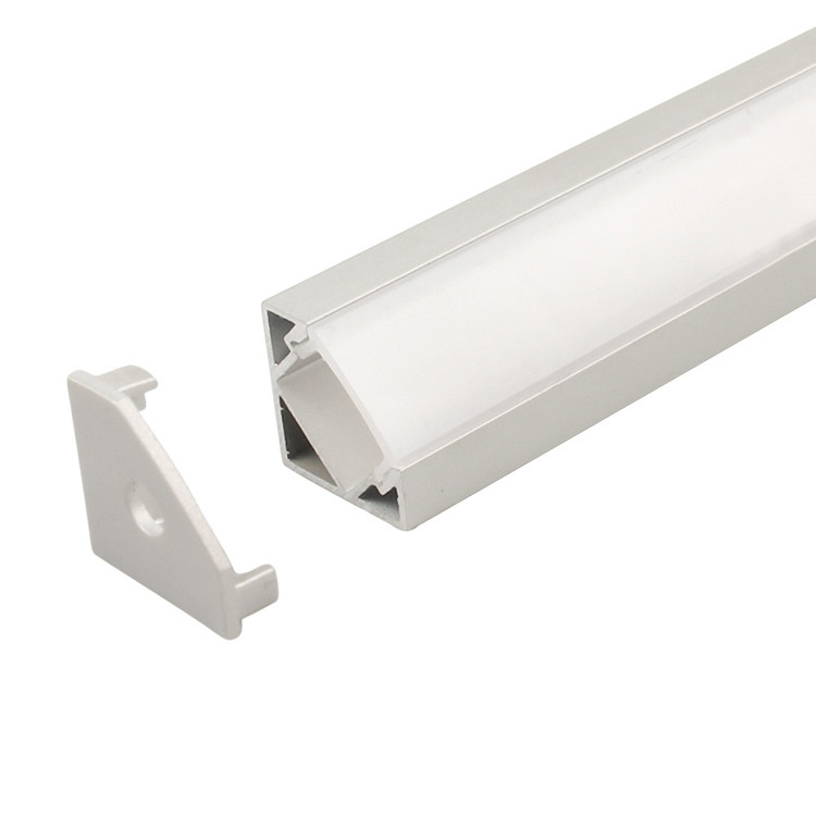 6063-T5 Aluminium Alloy Corner LED Channel 45 Derajat Profil LED