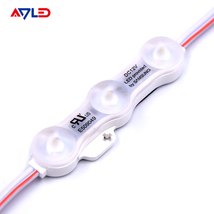 1.2W IP68 DC12V 3 LED Modul Dengan LED SMD2835 160° Sinar dengan Tepi Adhesive Backside