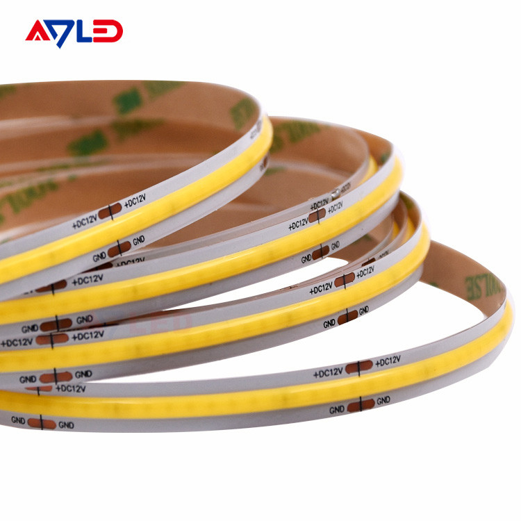 Efisiensi Tinggi 5m Reel-to-Reel PCB DC12V 24V Fleksibel COB Strip Light dengan 320LEDS 100Lm/W Kecerahan tanpa noda
