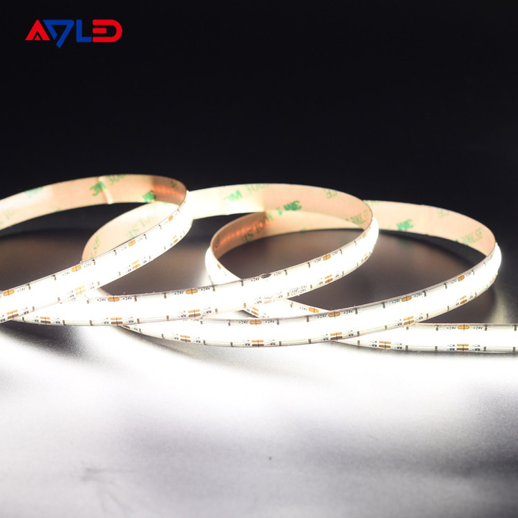24V COB CCT Spotless LED Strip Light Super Bright Double Layer 180 Angle Beam