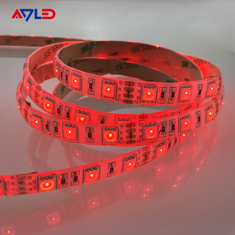 RGB 5050 warna merah LED Strip Light, 60 / m, lebar 10mm, oleh 5m Reel grosir
