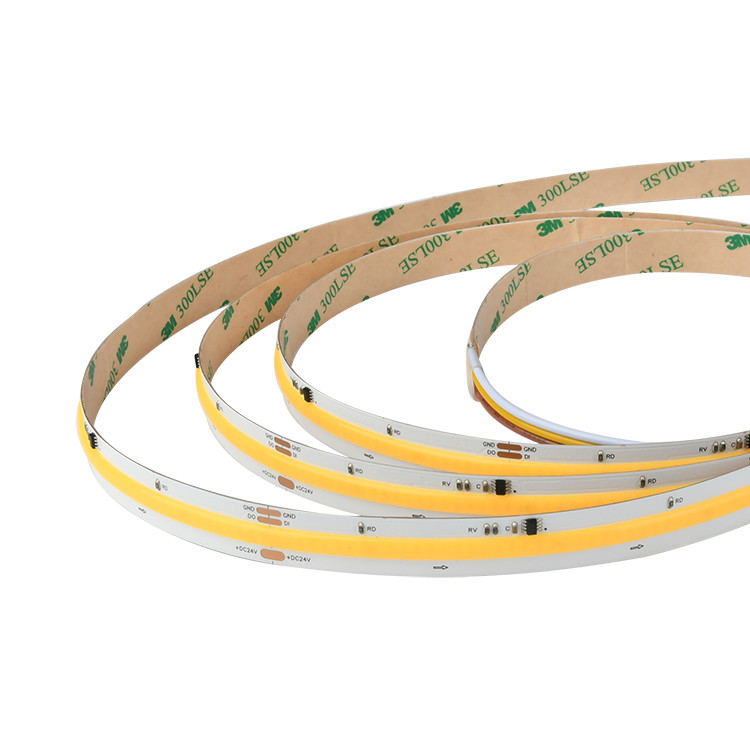 ADLED LED Strip Light Cerah Fleksibel LED Tape DC24V 420Led/m White PCB Board High Density LED Strip