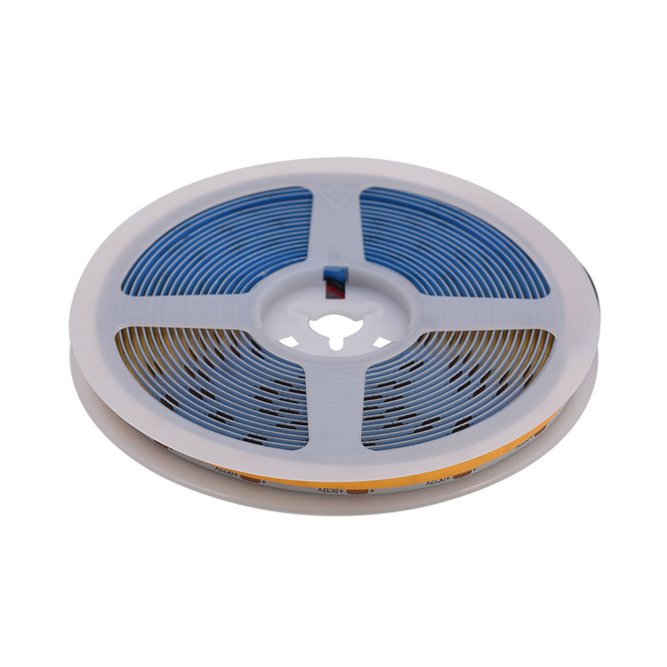 10W/M FCOB 8mm 480LEDs/M COB Reel To Reel LED Strip Light Densitas Tinggi FOB Lampu pita linier