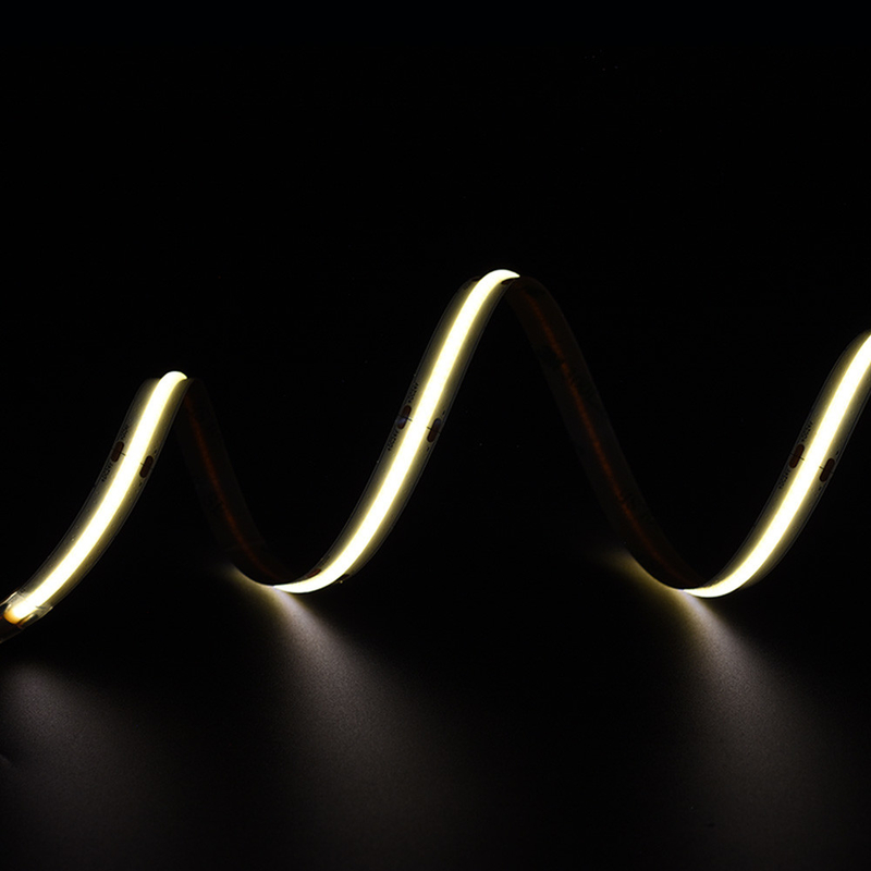 Super terang 528 LED/M COB Led Strip 12V 24V 10MM Spotless kuning COB/FOB Strip Light