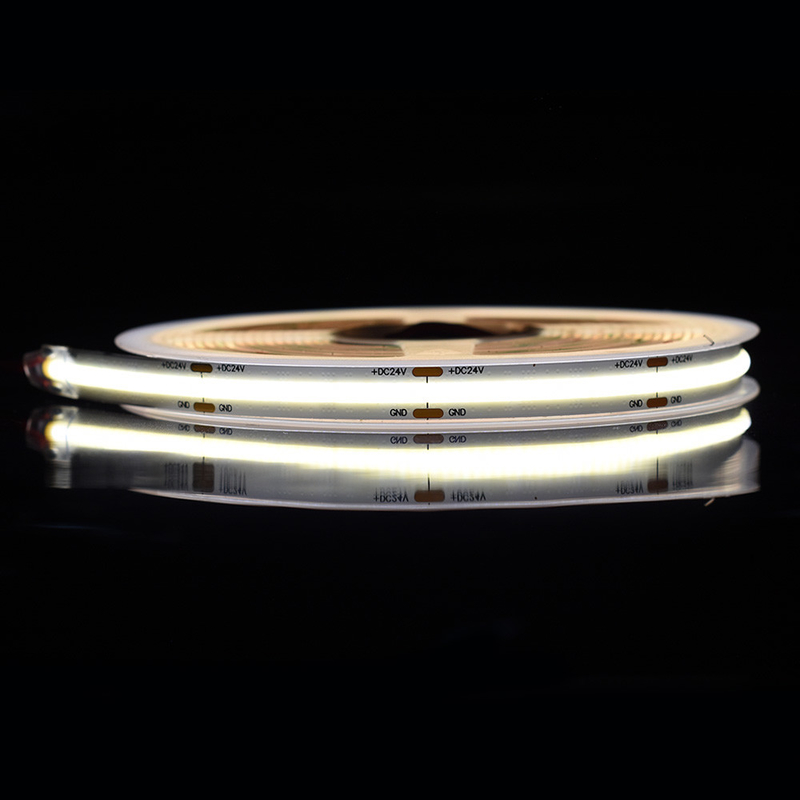 COB LED Strip Dengan 528 Chip Lebar 8mm Dan 3000k 4000k Dan 6500k Pilihan Warna Untuk Layar Billboard