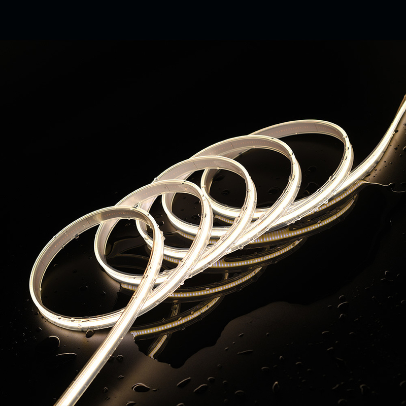 8MM PCB Lebar Fleksibel COB LED Light Strips dengan 480 LED dan CE RoHS UL Sertifikasi