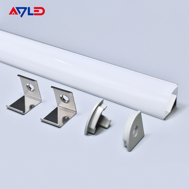 16*16mm Aluminium yang digantung led anodisasi aluminium ekstrusi led profil permukaan sudut dipasang led strip cahaya profil